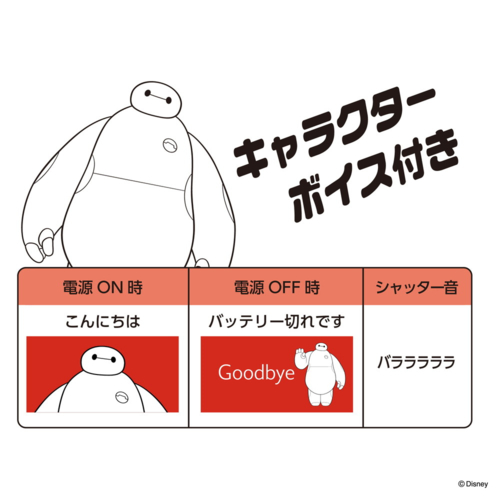 ケンコー(Kenko) DSC-PIENI M BM ベイマックス ディズニー超小型トイデジタルカメラ 122万画素 キャラクターボイス付きクラシックカメラ風_5