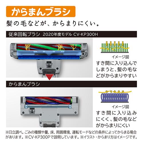 【長期保証付】日立(HITACHI) CV-KP300P C マーブルベージュ かるパック クリーナー 強烈パワー 軽量 からまんブラシ 白色LEDライト 日本製_3