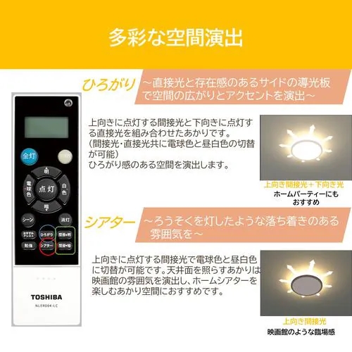 東芝(TOSHIBA) NLEH12025C-LC LED照明 ルミオ 12畳 調光 調色 LEDシーリングライト ワイド