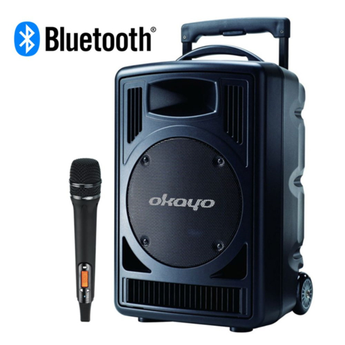 OkayoJapan(オカヨジャパン) JDL-710DU-M1 ポータブルスピーカー ワイヤレススピーカー Bluetooth対応 800MHzデジタル帯ワイヤレスマイク1本付属セット