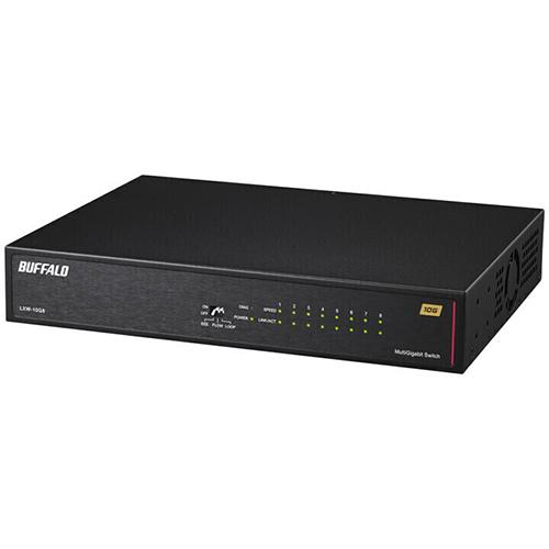 バッファロー(BUFFALO) LXW10G8 ブラック 10Gbps対応 8ポート スイッチングハブ