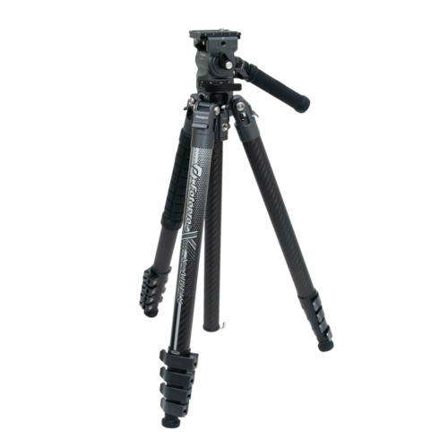 KING Fotopro X-AIRFLY video カーボン三脚 5段 ビデオ雲台搭載 スマートフォンホルダー内蔵