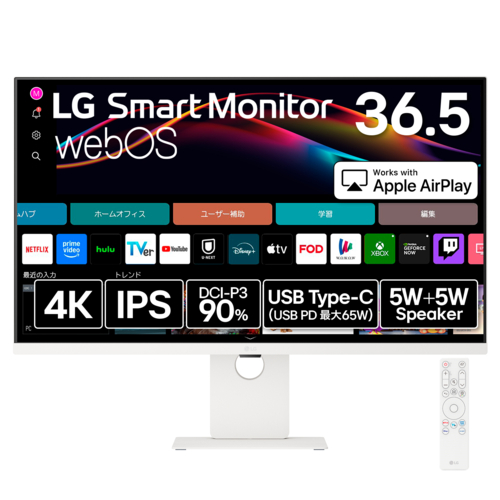 【長期保証付】LGエレクトロニクス(LG) 37U730SA-W 36.5型 4K 3840×2160 LG Smart Monitor モニター 4K対応ディスプレイ