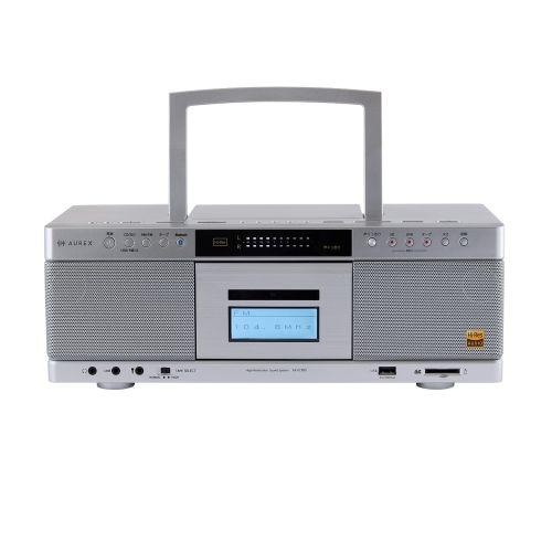 【長期保証付】Aurex(オーレックス) AX-KCR90S シルバー SD・USB・CDラジオカセットレコーダー 40Wスピーカー搭載 ハイレゾ再生