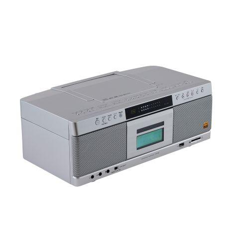 【長期保証付】Aurex(オーレックス) AX-KCR90S シルバー SD・USB・CDラジオカセットレコーダー 40Wスピーカー搭載 ハイレゾ再生