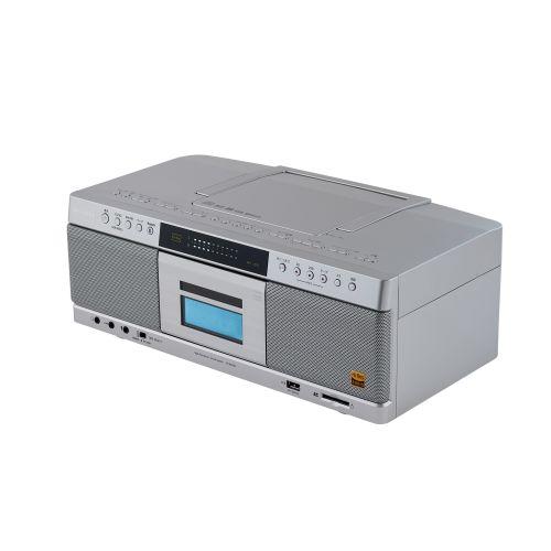 【長期保証付】Aurex(オーレックス) AX-KCR90S シルバー SD・USB・CDラジオカセットレコーダー 40Wスピーカー搭載 ハイレゾ再生