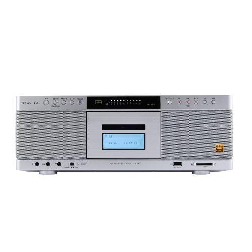【長期保証付】Aurex(オーレックス) AX-KCR90S シルバー SD・USB・CDラジオカセットレコーダー 40Wスピーカー搭載 ハイレゾ再生