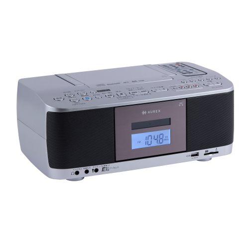 長期保証付】Aurex(オーレックス) AX-KCR70S シルバー SD・USB・CD