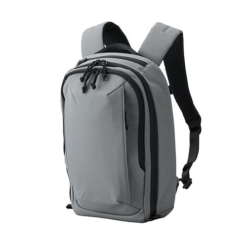 エレコム(ELECOM) BM-MNLBP04DGY チャコール リュック ビジネスリュック 14L 撥水 多収納 PC14インチ対応 通勤 旅行 コンパクト バックパック MNL