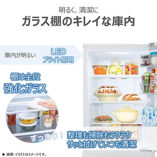 【長期保証付】東芝(TOSHIBA) GR-Y18BP-WS エクリュホワイト BPシリーズ 2ドア冷蔵庫 右開き 180L 幅503mm_2
