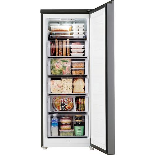 設置】ハイアール(Haier) JF-UF15B-H グレー 1ドア冷凍庫 右開き 152L