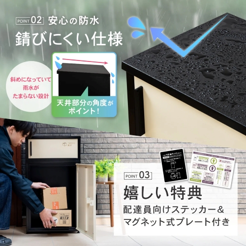パイクスピーク(PYKESPEAK) 宅配ボックス DUO スタンダード P0315 グレー PYKES PEAK P0315TBD01-GRY 完成品
