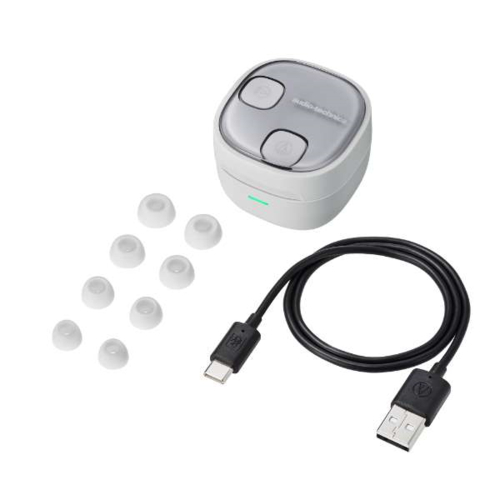 【長期保証付】オーディオテクニカ(audio-technica) ATH-SQ1TW2NC-GY グレー 完全ワイヤレスノイズキャンセリングイヤホン