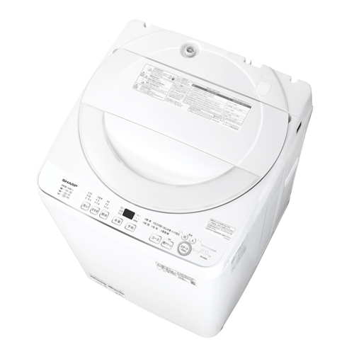 シャープ(SHARP) ES-GE6K-W ホワイト系 全自動洗濯機 穴なし槽 洗濯6kg