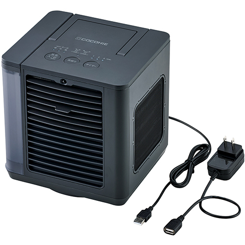 【長期保証付】ショップジャパン ここひえ R8 ブラック CCH8BKWS　省エネ小型クーラー 2026年モデル ターボモード リモコン付き