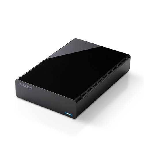エレコム(ELECOM) ELD-HTV080UBK ブラック HDD 外付けハードディスク 8TB ファンレス静音設計 ラバーフット付