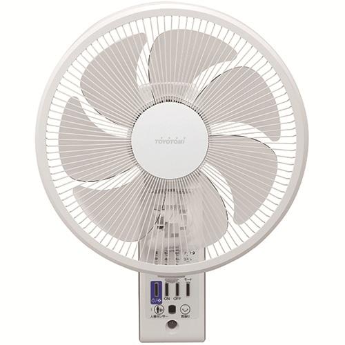 トヨトミ(TOYOTOMI) FW-S30R ホワイト 壁掛けAC扇風機 7枚羽根 風量4段階切り替え 人感センサー搭載 リモコン付き