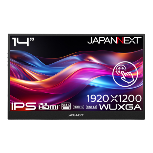 ジャパンネクスト(JAPANNEXT) JN-MD-IPST14WX 14型 WUXGA(1920×1200) HDR10 IPS タッチパネル搭載モバイルモニター ディスプレイ_1