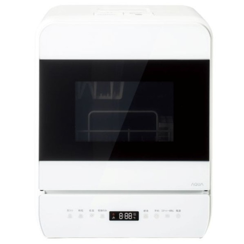 【長期保証付】アクア(AQUA) ADW-M28B-W ホワイト 食器洗い乾燥機 タンク式/分岐水栓式 スリムタイプ 標準収納容量 28点