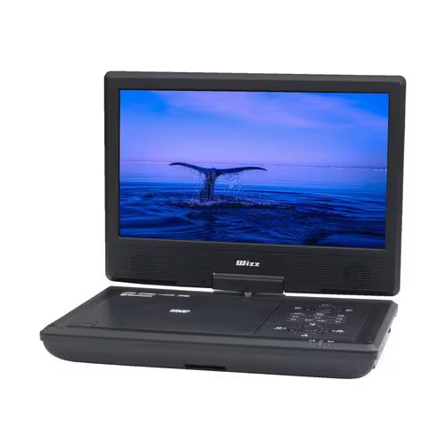 【長期保証付】Wizz WPD-1064X 10.1型WSVGA液晶搭載ポータブルDVDプレーヤー バッテリー充電 Type-C電源対応 音楽CDも聴ける