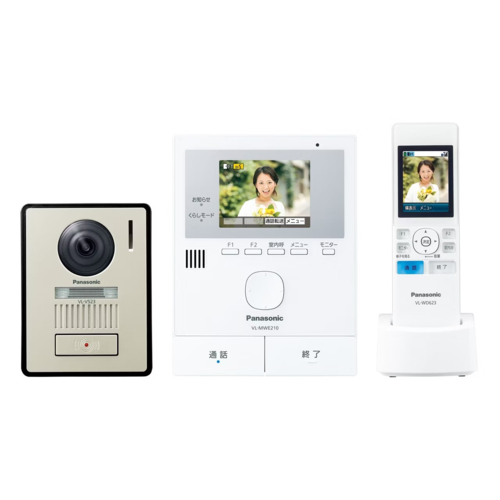 【長期保証付】パナソニック(Panasonic) VL-SWE210KLA どこでもドアホン ワイヤレスモニター付テレビドアホン 1-2タイプ（電源コード式）