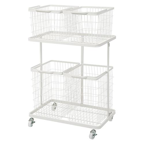 萩原(HAGIHARA) KR-3946WH ホワイト ランドリーラック