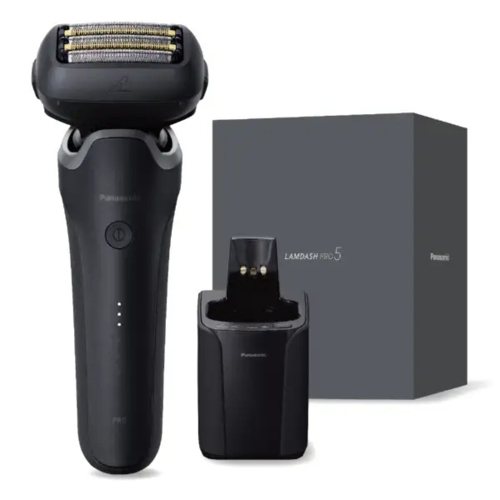 パナソニック(Panasonic) ES-L571D-K マットブラック メンズシェーバー ラムダッシュPRO 5 5枚刃 防水 洗浄機付