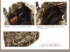 オーストリッチトートバッグクロコダイルプリント2WAY仕様レディースバッグバックbagかばん鞄トート女性男性(No.3312)_3