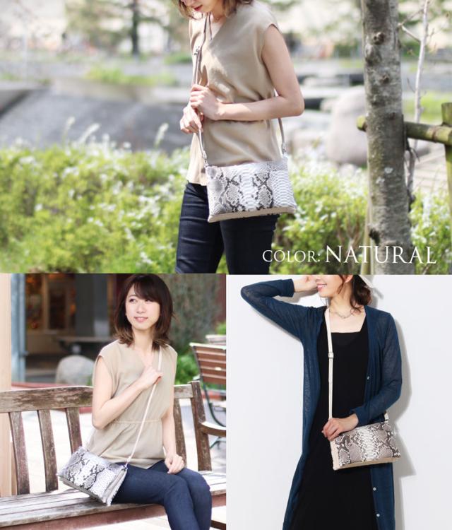 ダイヤモンド パイソン 3WAY ミニ ショルダーバッグ レディース(No