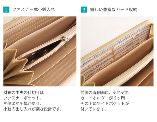 カイマン (頭) 長財布 マット加工 ラウンドファスナー メンズ【ネコポスで送料無料】_4