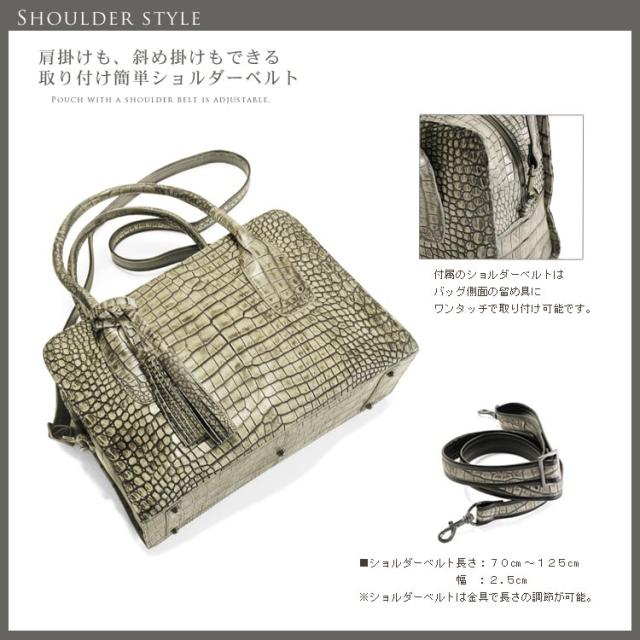 ソフトアリゲーターハンドバッグBOX型デザインクロコダイルバッグ