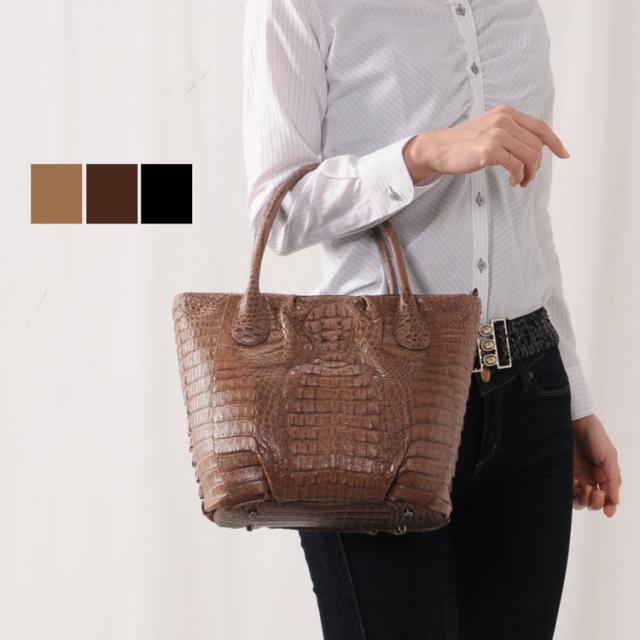 カイマントートバッグマット加工バッグバックbagかばん鞄ワニ革本革バッグ女性用ワイルドかっこいい(No.06000553)