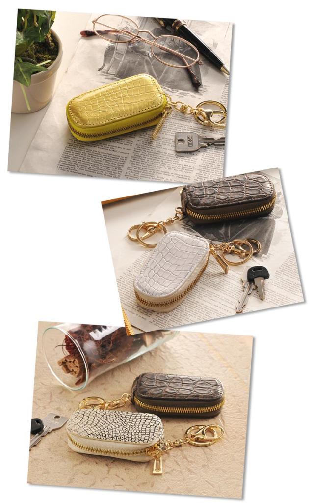 クロコダイルスマートキーケースマット加工/ヘンローン社製原皮使用/レディース(No.06000935-1)