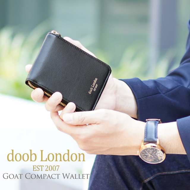 二つ折り 財布 メンズ ラウンドファスナー ブランド Doob London ドゥーブロンドン ゴート レザー 折り財布 コンパクト r の通販はau Pay マーケット Top 財布 バッグの三京商会