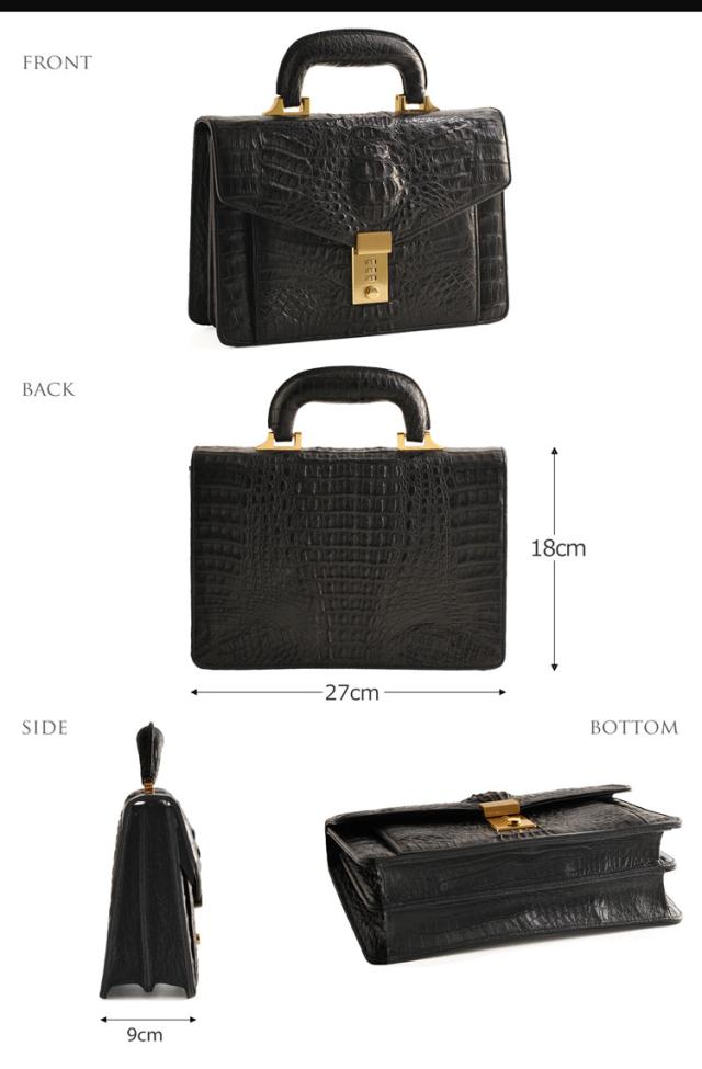 カイマン マット 加工 メンズバッグ ダイヤルロック付き ハード手 (No.06000993-1)