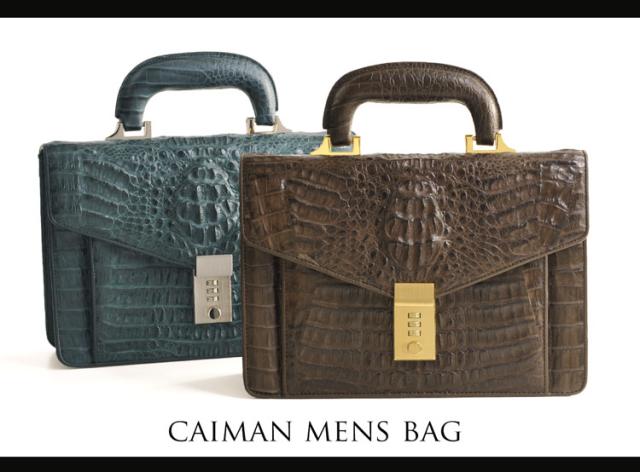 カイマン マット 加工 メンズバッグ ダイヤルロック付き ハード手 (No.06000993-1)