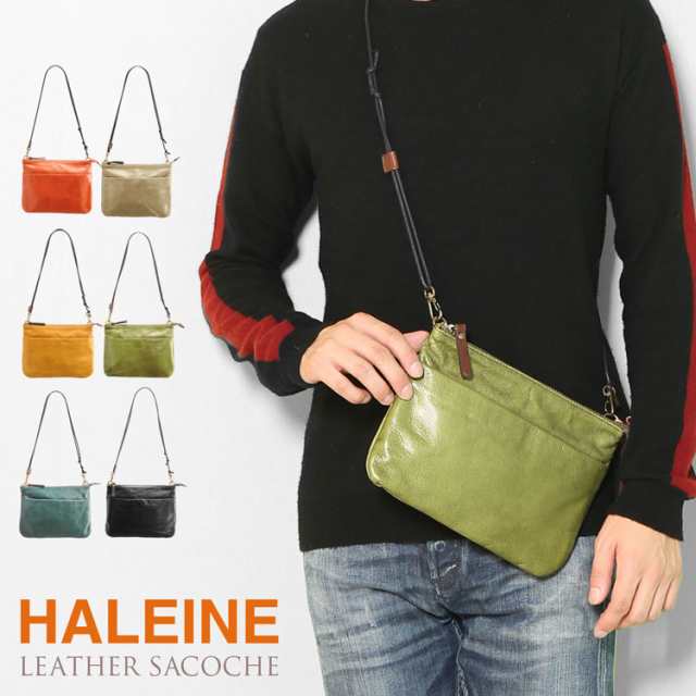 Haleine ブランド 本革 サコッシュ メンズ 日本製 斜め掛け 小さめ ポシェット ミニ ショルダーバッグ 全6色 No Mens 1 の通販はau Pay マーケット Top 財布 バッグの三京商会