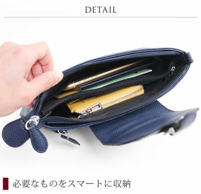 牛革 カイマン 3WAY ミニバッグ レディース ポシェット ショルダー