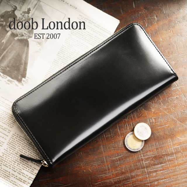 doob London/ドゥーブロンドン コードバン ラウンドファスナー 長財布 メンズ【名入れ 可能】(09000086-2-mens-1r)