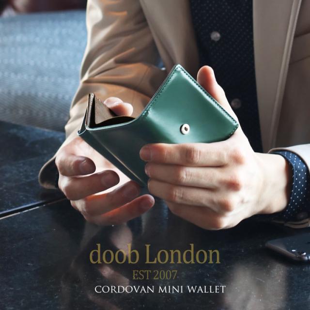 doob London コードバン メンズ ミニ紙入れ 三つ折り 小っちゃい 本革 最低限度 紙入れ(No.09000136-mens-1)