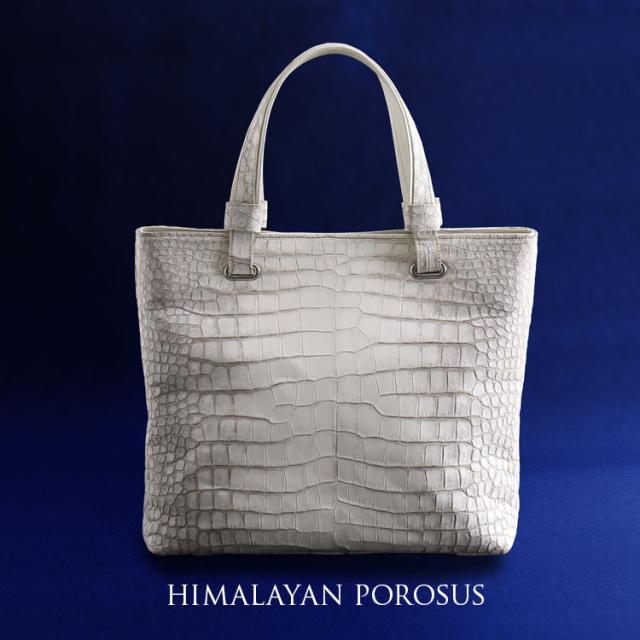 ヒマラヤ スモール クロコダイル 日本製 トートバッグ レディース センター取り A4 サイズ 対応 ポロサス(No.06001487)