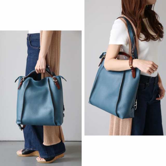 chiiiibagLeather Backpack シュリンクレザーバックパック