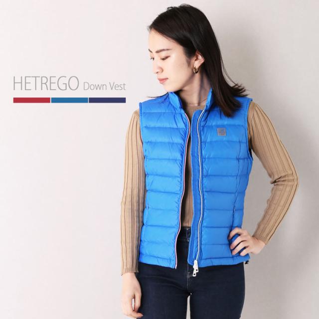HETREGO ダウンベスト レディース ベスト ダウン ブランド ショート丈 おしゃれ 冬 おすすめ ダウンベストレディース アウター スタンドカラー ブルー ネイビー カジュアル すっきり 40サイズ 42サイズ プレゼント ギフト 7F (08000162r)の通販は 24,090円