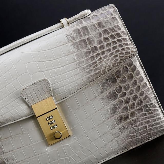 ヒマラヤ クロコダイル メンズ セカンドバッグ ダイヤルロック 日本製