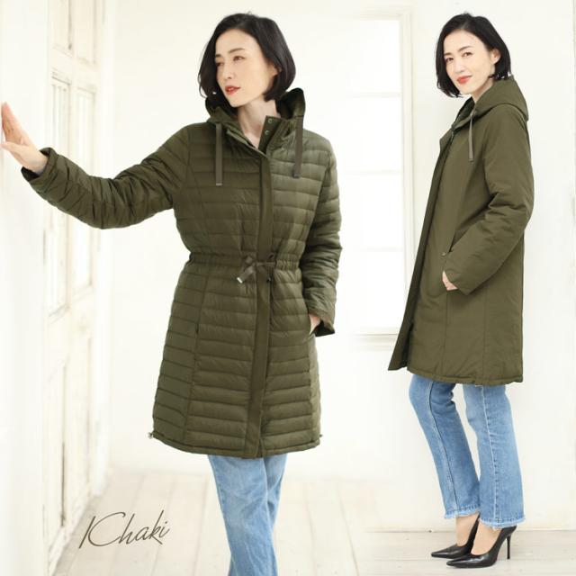 ダウンコート レディース ロング丈 リバーシブル 秋 冬 ブランド