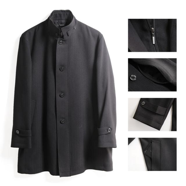 ビジネス メンズ コート 大きいサイズ HALEINE BB体 BB5/BB6/BB7/BB8 中綿入り ブラック ビッグサイズ 通勤(No.08000200)の通販は