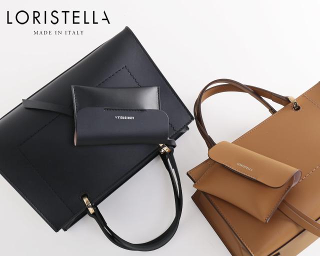 ハンドバッグ レディース きれいめ ポーチ付き 軽量 ブランド LORISTELLA イタリア 2way バッグ ショルダーバッグ 斜め 小さめ ロリステッラ 革 本革 牛革 黒 ギフト プレゼント (07000426r)_14