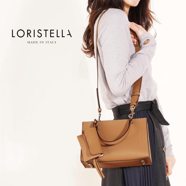 ハンドバッグ レディース きれいめ ポーチ付き 軽量 ブランド LORISTELLA イタリア 2way バッグ ショルダーバッグ 斜め 小さめ ロリステッラ 革 本革 牛革 黒 ギフト プレゼント (07000426r)_13