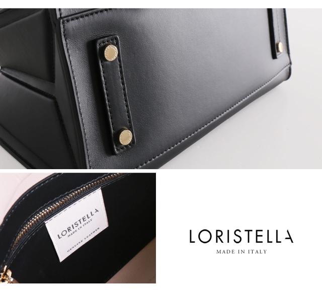 ハンドバッグ レディース きれいめ ポーチ付き 軽量 ブランド LORISTELLA イタリア 2way バッグ ショルダーバッグ 斜め 小さめ ロリステッラ 革 本革 牛革 黒 ギフト プレゼント (07000426r)_15