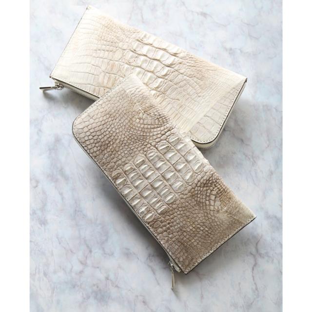 ヒマラヤ クロコダイル L字ファスナー 長財布 小銭入れ付き メンズ